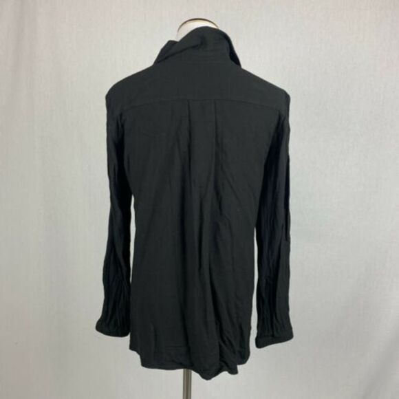 Tibi black button down long sleeve blouse size Medium - Picture 4 of 6